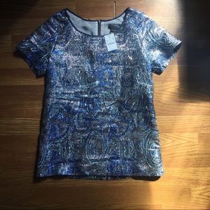 J. Crew Metallic Blouse